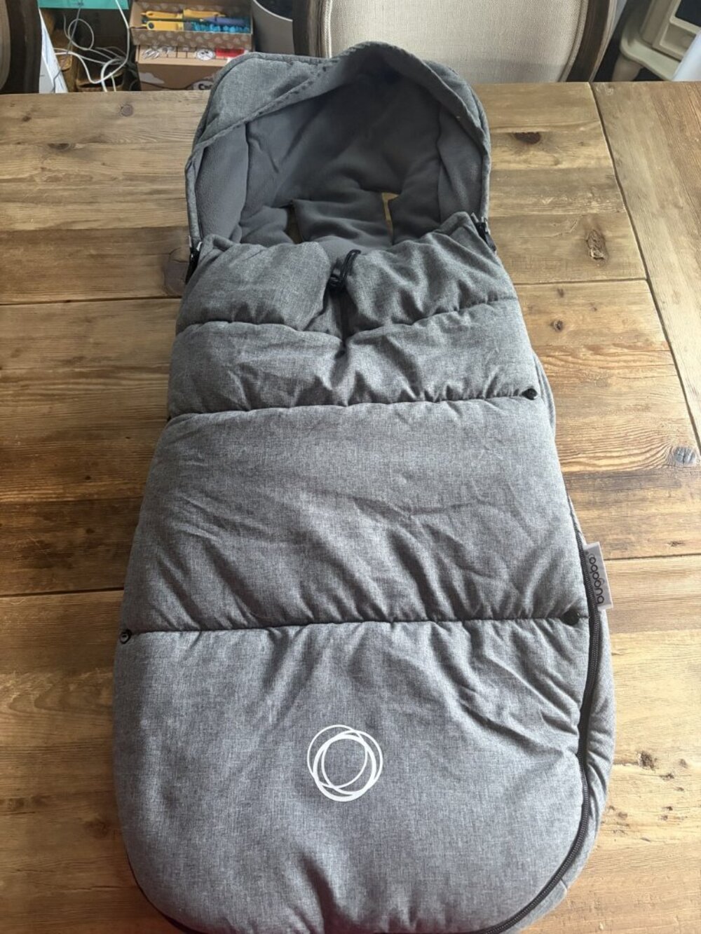 Bugaboo Footmuff Bunting Bag Grey Melange Stroller Cocoon Cover